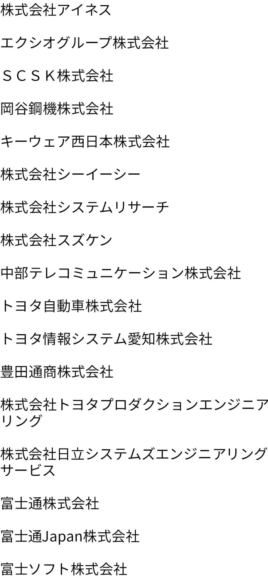 取引先一覧